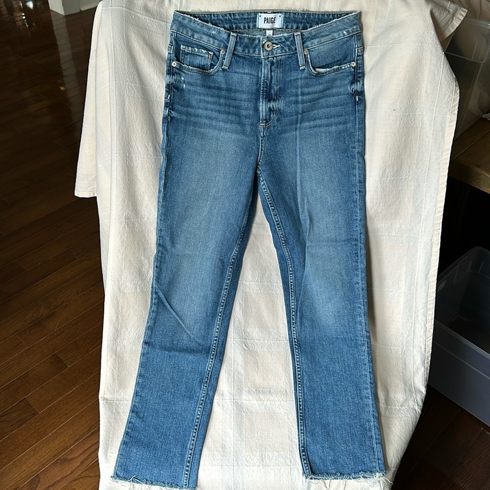 Paige Hoxton Slim Light Denim Wash Jeans